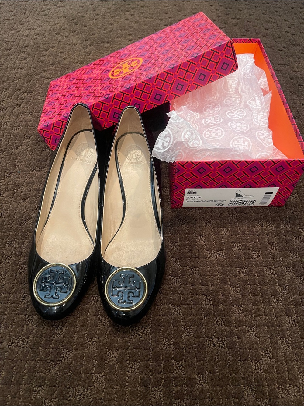 Tory Burch Twiggie Twiggie 65MM Wedge Super Soft Patent Heels